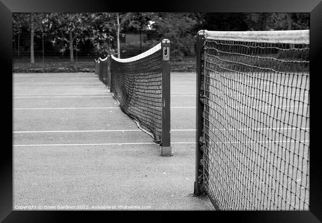 Tennis Courts  Framed Print by Drew Gardner