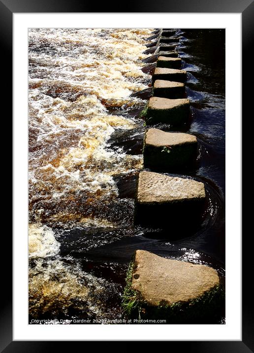 Stepping Stones Framed Mounted Print by Drew Gardner