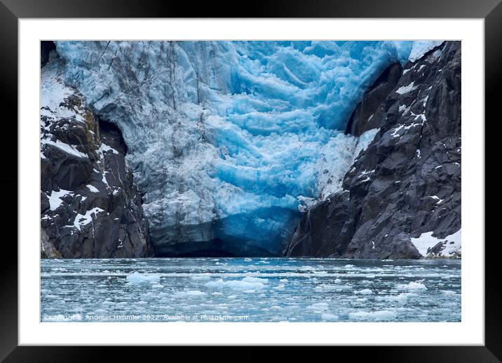Ice, rocks and seawater Framed Mounted Print by Andreas Himmler