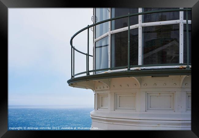 Point Reyes Lighthouse - Details and the Sea Framed Print by Andreas Himmler