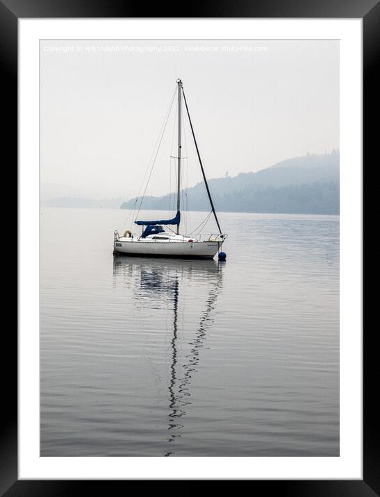 Lake District – Windermere  Yacht  Framed Mounted Print by Will Ireland Photography