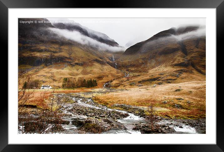Achnambeithach Cottage, Glen Coe Framed Mounted Print by Will Ireland Photography