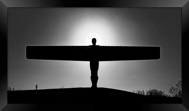 Angel of the North - Gateshead in Mono Framed Print by Will Ireland Photography