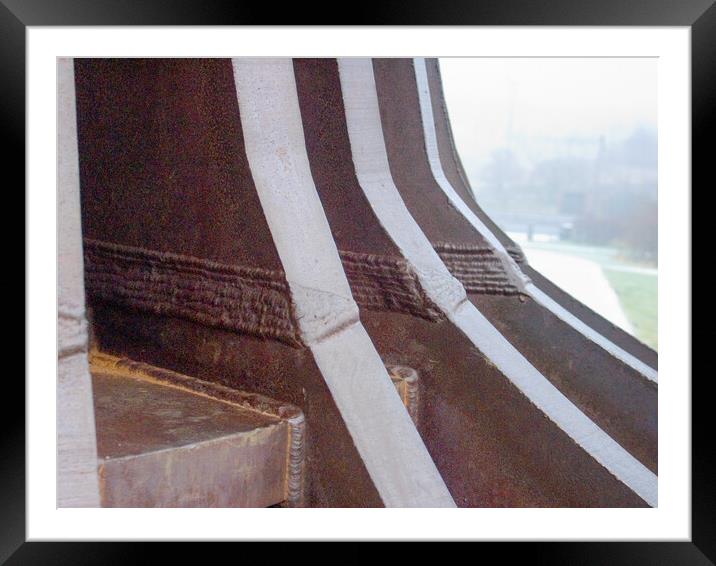 Detail of The Angel of the North - Gateshead Framed Mounted Print by Will Ireland Photography