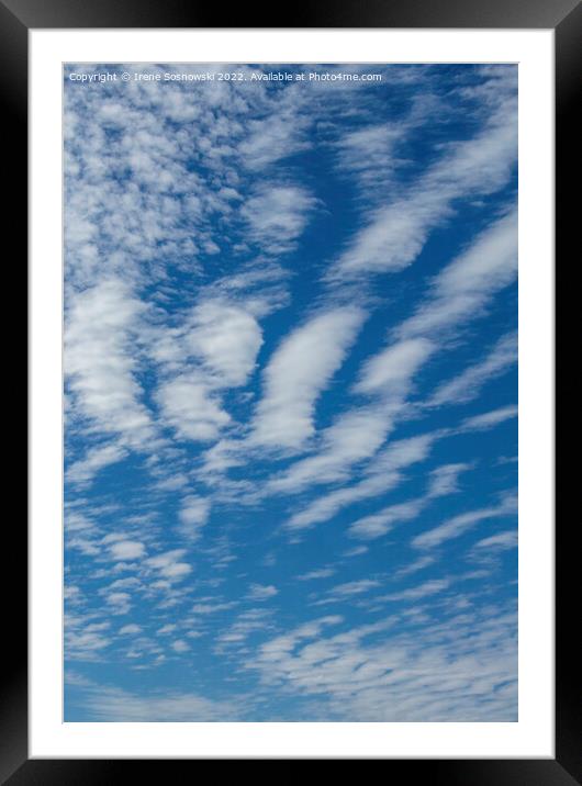 PATTERNS IN THE SKY Framed Mounted Print by Irene Sosnowski