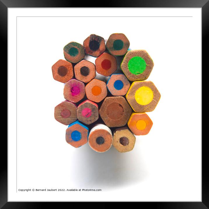 Colored pencils Framed Mounted Print by Bernard Jaubert