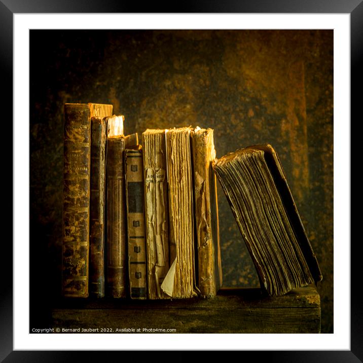 Ancient books. Framed Mounted Print by Bernard Jaubert