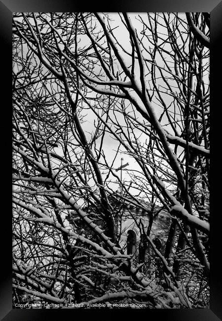 Winter's Tranquillity in Kingston Framed Print by Carnegie 42