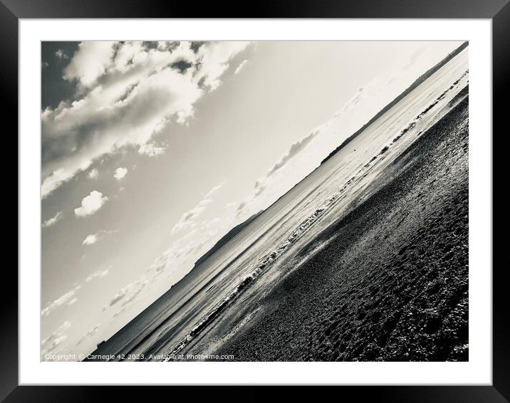 Dramatic Weymouth Beach Vista Framed Mounted Print by Carnegie 42
