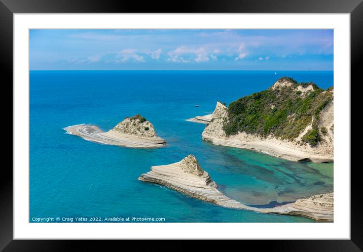 Cape Drastis Corfu Greece Framed Mounted Print by Craig Yates