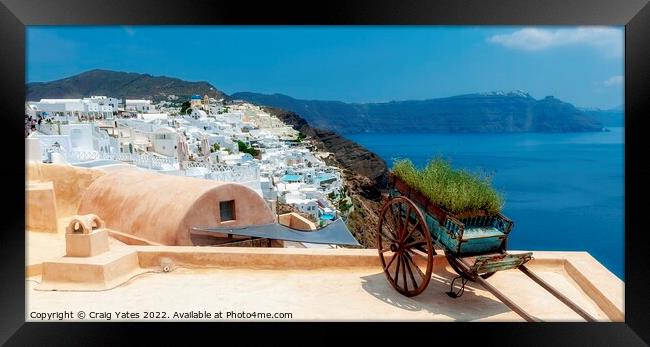 Oia Santorini Greece Framed Print by Craig Yates