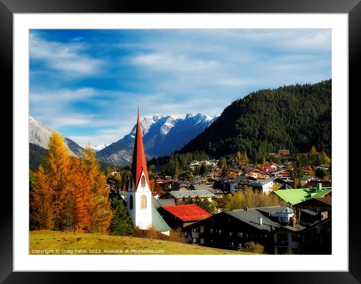 Seefeld in Tirol, Austria. Framed Mounted Print by Craig Yates