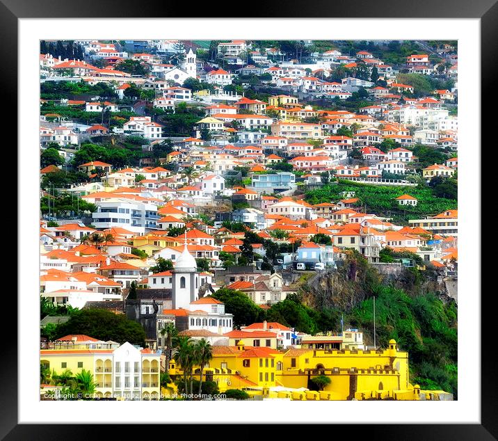 Funchal Madeira Portugal Framed Mounted Print by Craig Yates