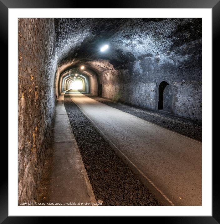 Monsal Head Tunnel Framed Mounted Print by Craig Yates