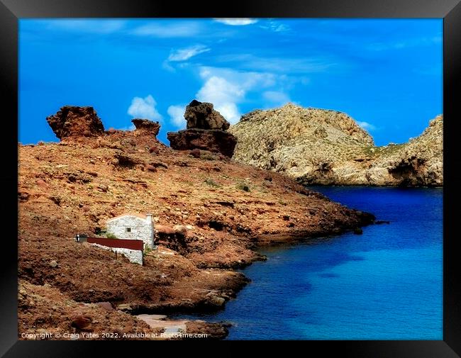 Cala Morell Menorca Balearic Islands Framed Print by Craig Yates