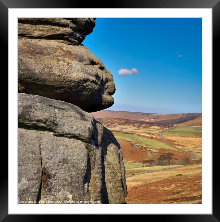 Gritstone Face Surprise View Peak District Framed Mounted Print by Craig Yates