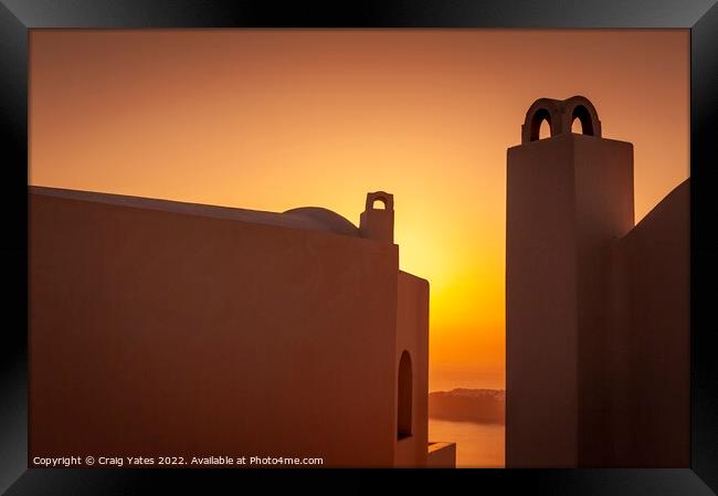 Santorini Sunset  Framed Print by Craig Yates