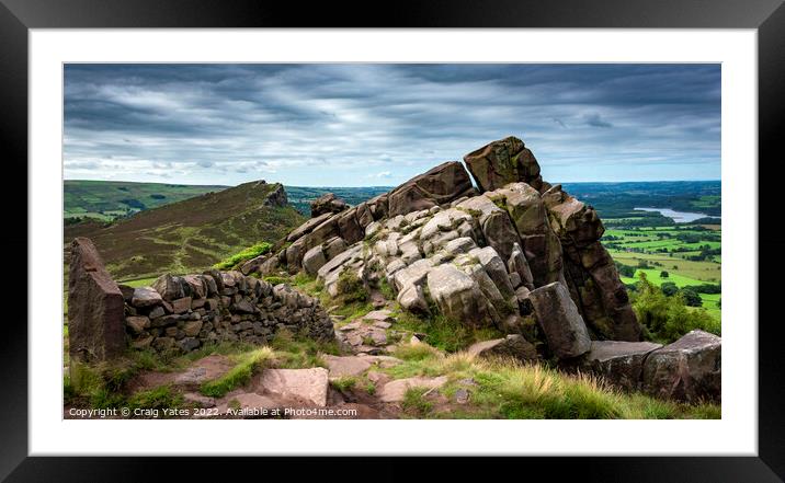 The Roaches Staffordshire Peak District Framed Mounted Print by Craig Yates