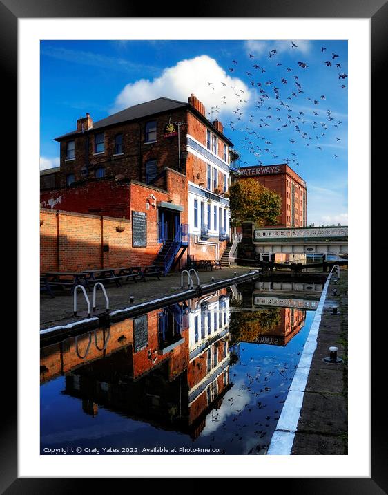 Nottingham Canal Reflection Framed Mounted Print by Craig Yates