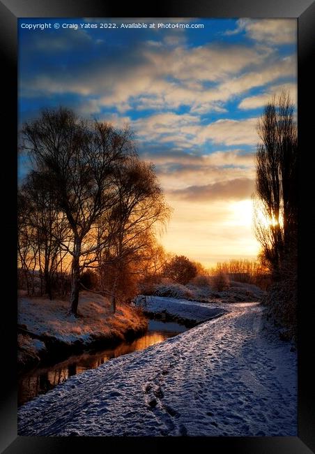 Winter Morning Sunrise Framed Print by Craig Yates