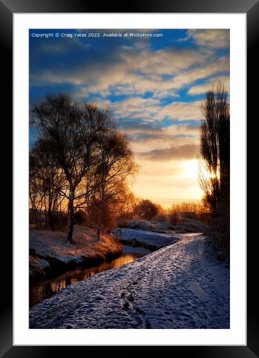 Winter Morning Sunrise Framed Mounted Print by Craig Yates
