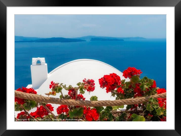 Colours Of Santorini Greece Framed Mounted Print by Craig Yates