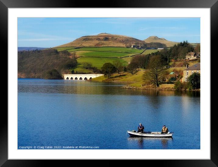 Gone Fishing Ladybower Reservoir Framed Mounted Print by Craig Yates