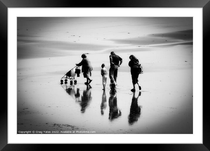 A Walk On The Beach Framed Mounted Print by Craig Yates