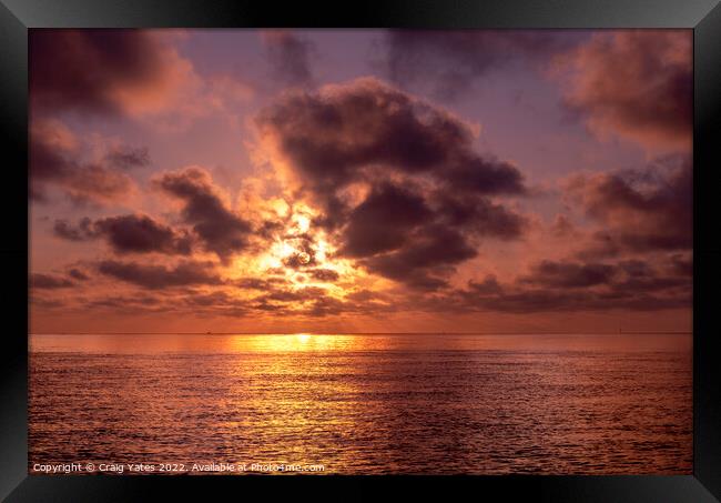 Norfolk Sunrise Scratby Beach Framed Print by Craig Yates