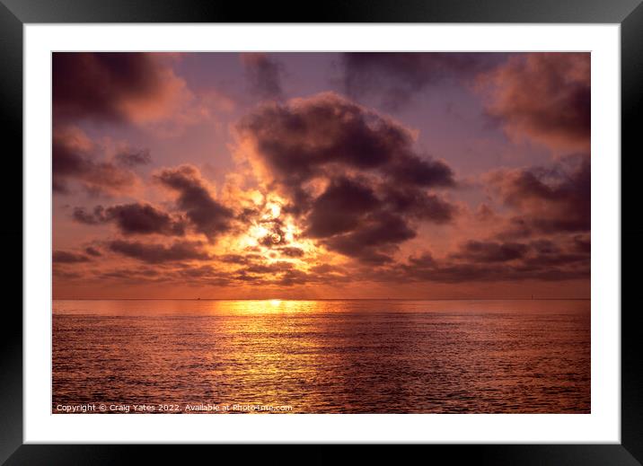 Norfolk Sunrise Scratby Beach Framed Mounted Print by Craig Yates