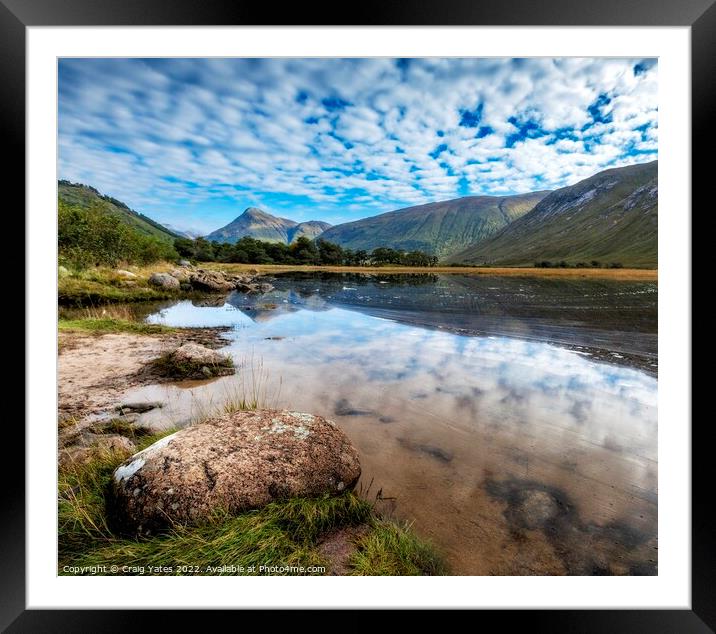 Loch Etive Reflection Scotland. Framed Mounted Print by Craig Yates