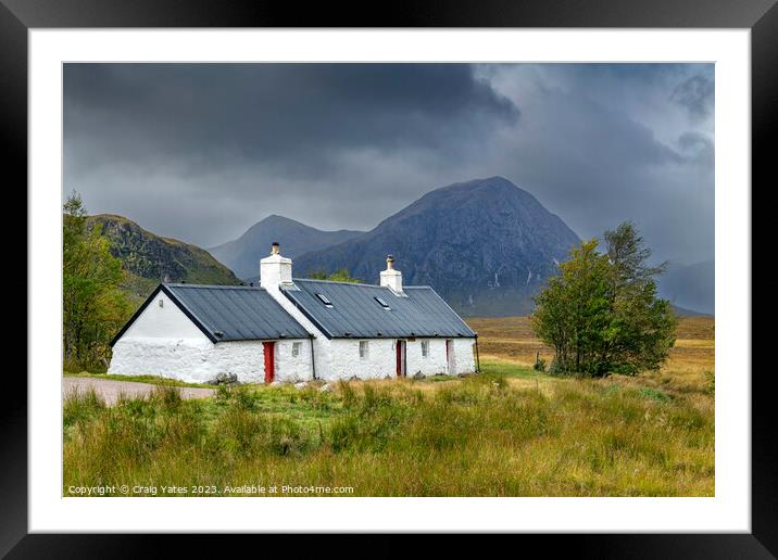 Black Rock Cottage Glencoe Scotland Framed Mounted Print by Craig Yates