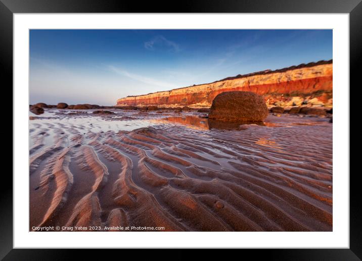 Sand Patterns Hunstanton Beach Norfolk Framed Mounted Print by Craig Yates