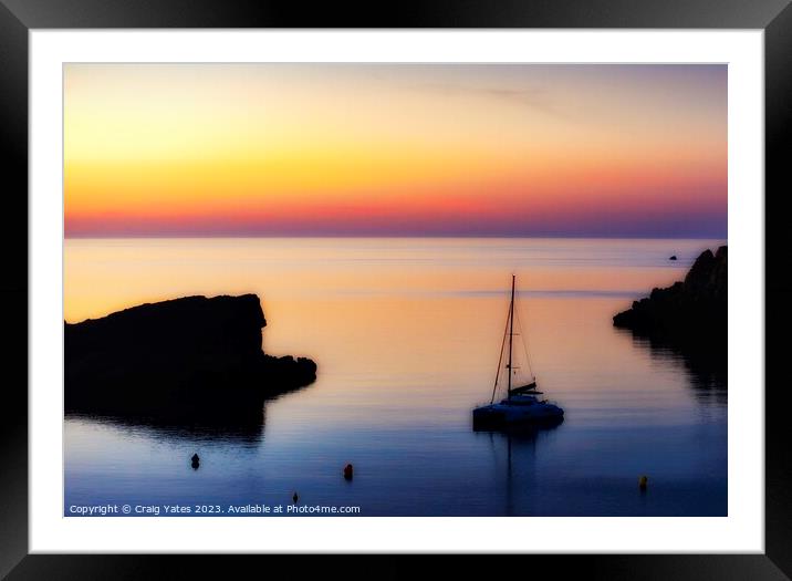 Tranquil Waters at Sunset Framed Mounted Print by Craig Yates