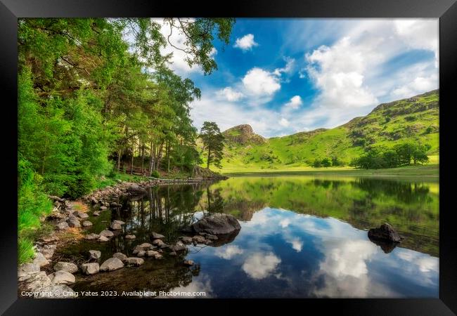 Blea Tarn Lake District Cumbria. Framed Print by Craig Yates