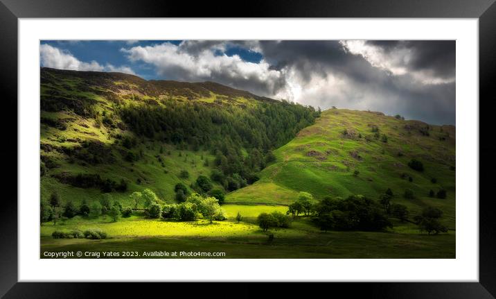 Lake District Light Framed Mounted Print by Craig Yates