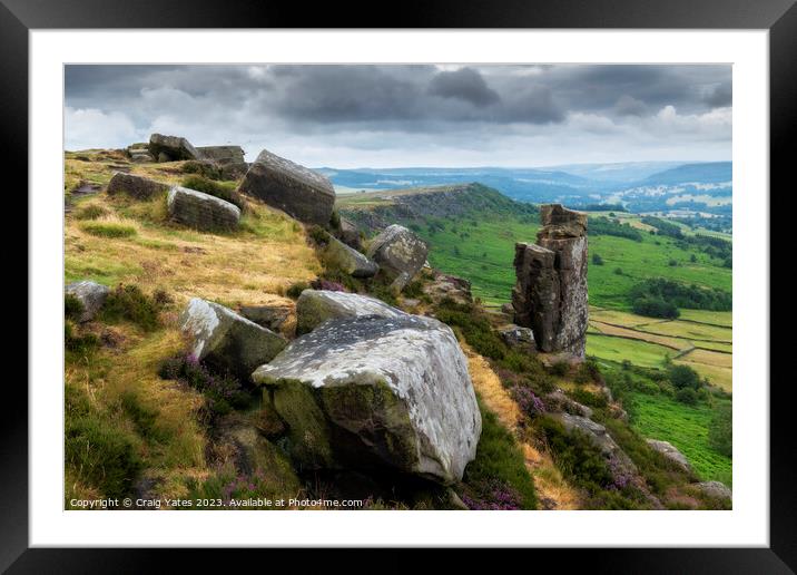 Curbar Edge Derbyshire Peak District Framed Mounted Print by Craig Yates