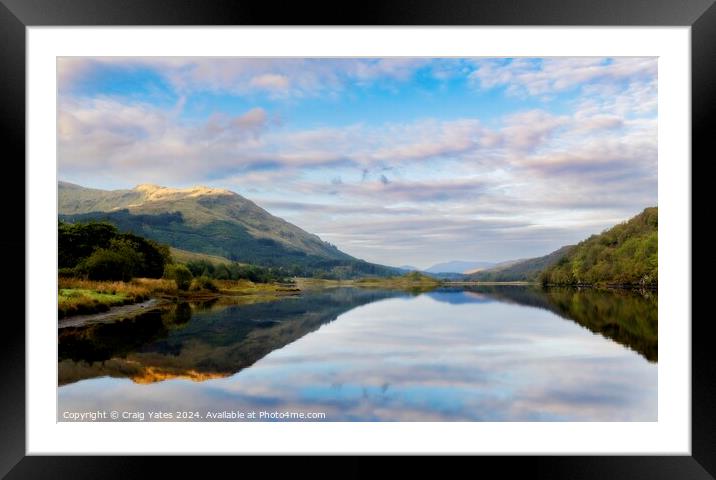 Loch Iubhair Morning Light Framed Mounted Print by Craig Yates