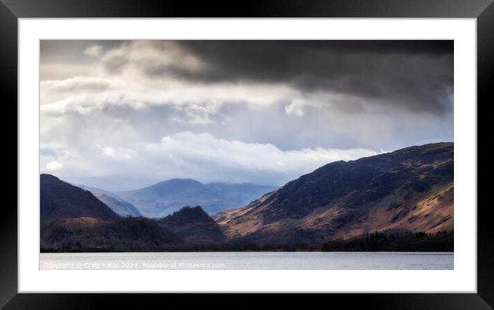 Derwent Water View Lake District. Framed Mounted Print by Craig Yates