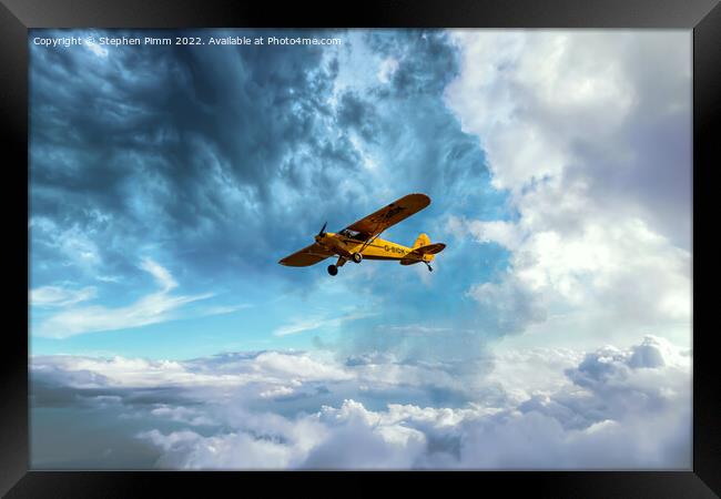 Plane Above Sky Framed Print by Stephen Pimm