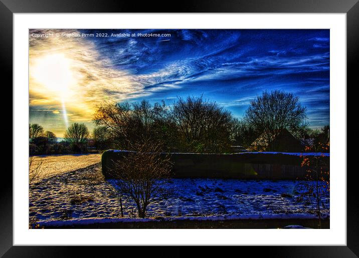 Sunrise Landscape Snow Scene  Framed Mounted Print by Stephen Pimm