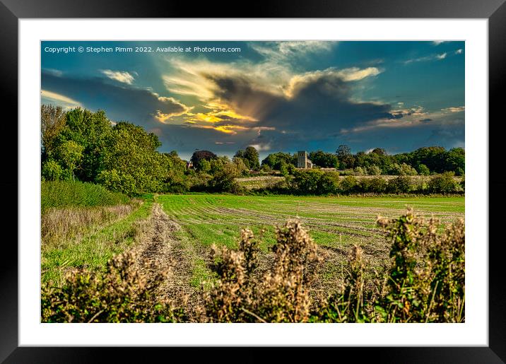 Church on the hill Framed Mounted Print by Stephen Pimm