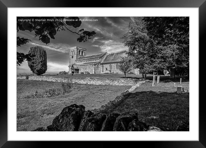 Church on the hill Framed Mounted Print by Stephen Pimm