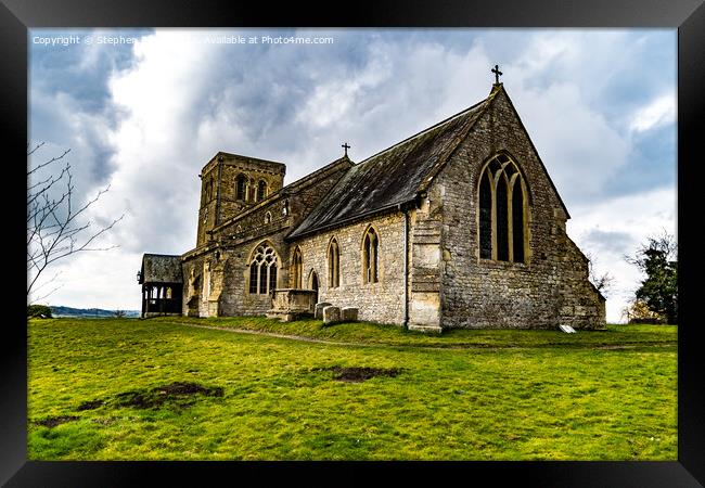 Church on the Hill at Garsington Framed Print by Stephen Pimm