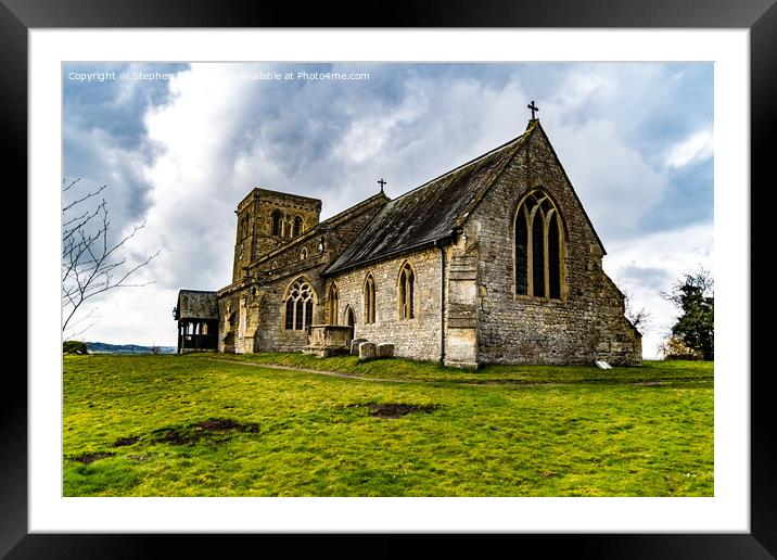 Church on the Hill at Garsington Framed Mounted Print by Stephen Pimm