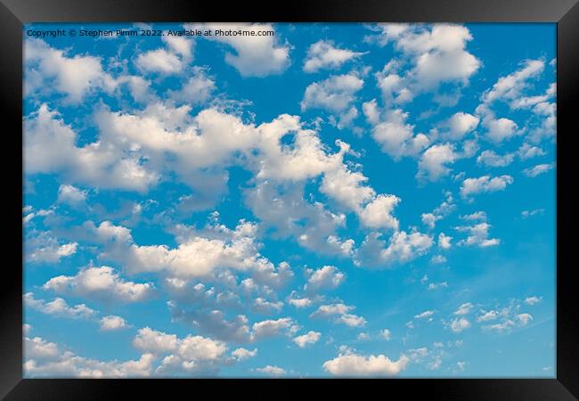 Blue Sky Clouds Framed Print by Stephen Pimm