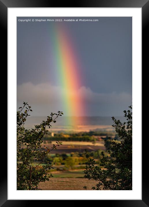 Rainbow Sky Framed Mounted Print by Stephen Pimm