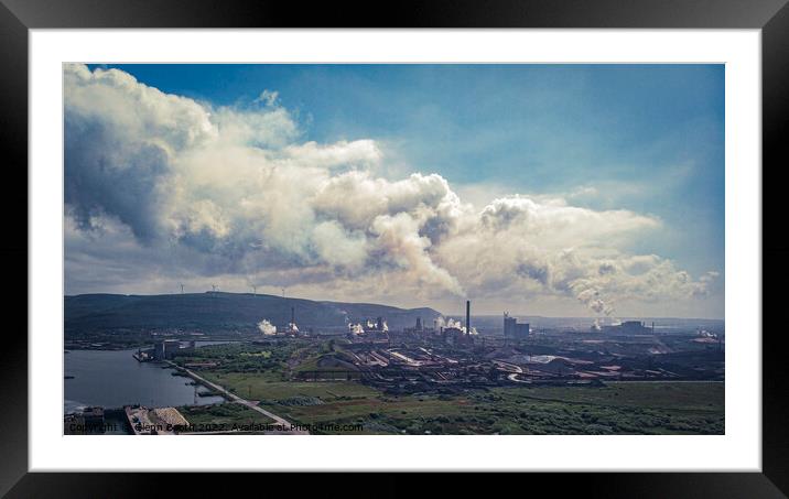 Port Talbot Steelworks Framed Mounted Print by Glenn Booth