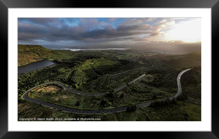 Switchback up to Rhigos Framed Mounted Print by Glenn Booth