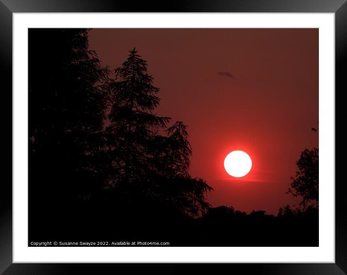 Sunset over Hamilton Framed Mounted Print by Susanne Swayze